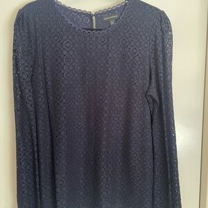 Women's Lace Top in Navy